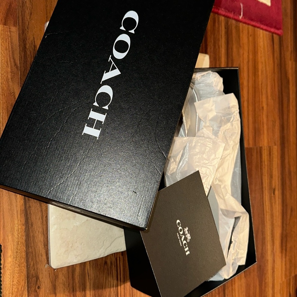 Coach silver shoes size 11 brand new with box